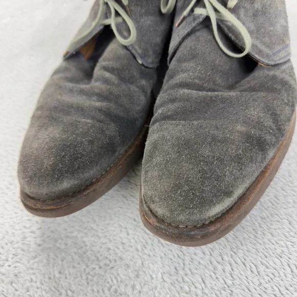 Isaia Grey Suede Leather Ankle Boots Men's Size 12 - Picture 11 of 15